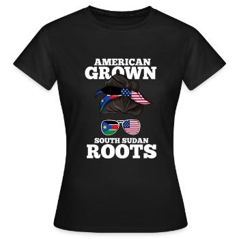 South Sudan - Women's T-Shirt - black - Front - AI Model Female 172 dark (172cm)