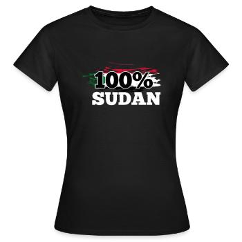 Sudan - Frauen T-Shirt - Schwarz - Vorne - AI Model Female 172 dark (172cm)