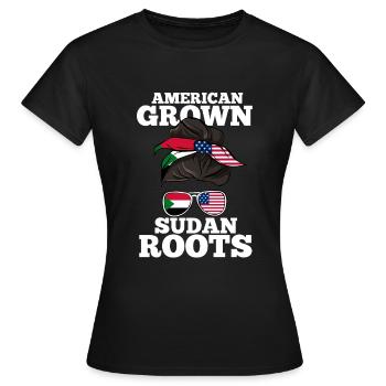 Sudan - Frauen T-Shirt - Schwarz - Vorne - AI Model Female 172 dark (172cm)