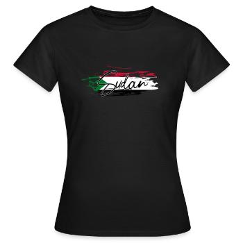 Sudan - Frauen T-Shirt - Schwarz - Vorne - AI Model Female 172 dark (172cm)
