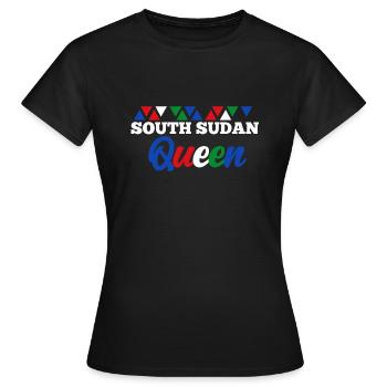 South Sudan - Women's T-Shirt - black - Front - AI Model Female 172 dark (172cm)