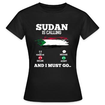 Sudan - Frauen T-Shirt - Schwarz - Vorne - AI Model Female 172 dark (172cm)