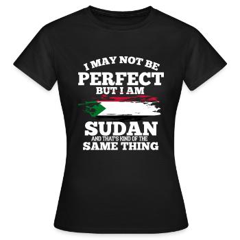 Sudan - Frauen T-Shirt - Schwarz - Vorne - AI Model Female 172 dark (172cm)