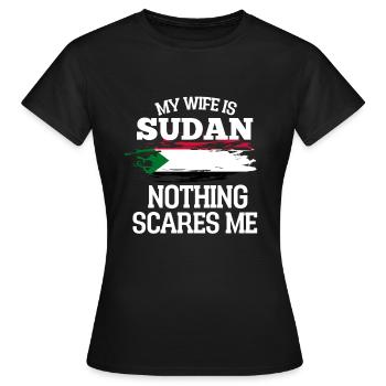 Sudan - Frauen T-Shirt - Schwarz - Vorne - AI Model Female 172 dark (172cm)