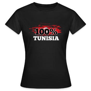 Tunisie - T-shirt Femme - noir - Devant - AI Model Female 172 dark (172cm)