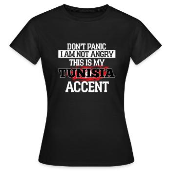 Tunisie - T-shirt Femme - noir - Devant - AI Model Female 172 dark (172cm)
