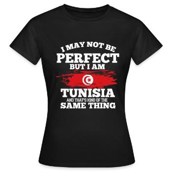 Tunisie - T-shirt Femme - noir - Devant - AI Model Female 172 dark (172cm)