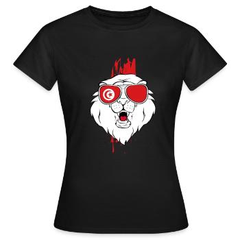 Tunisie - T-shirt Femme - noir - Devant - AI Model Female 172 dark (172cm)