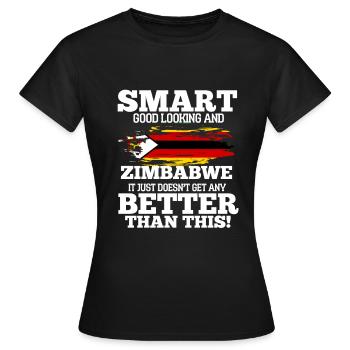 Zimbabwe - Women's T-Shirt - black - Front - AI Model Female 172 dark (172cm)