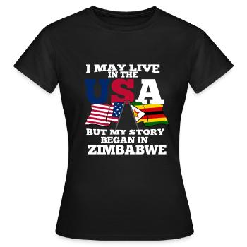 Zimbabwe - Women's T-Shirt - black - Front - AI Model Female 172 dark (172cm)