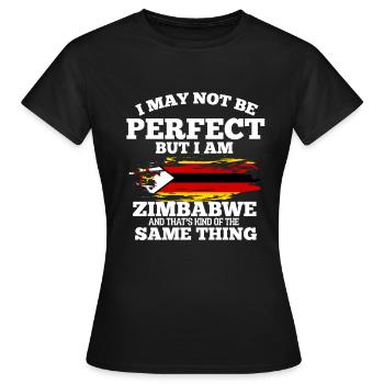 Zimbabwe - Women's T-Shirt - black - Front - AI Model Female 172 dark (172cm)