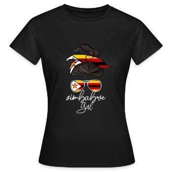 Zimbabwe - Women's T-Shirt - black - Front - AI Model Female 172 dark (172cm)