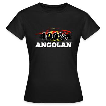 Angola - T-shirt Femme - noir - Devant - AI Model Female 172 dark (172cm)