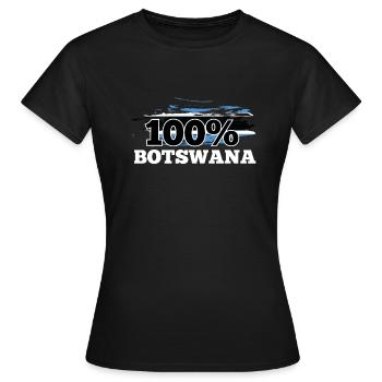Botswana - Frauen T-Shirt - Schwarz - Vorne - AI Model Female 172 dark (172cm)