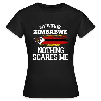 Zimbabwe - T-shirt Femme - noir - Devant - AI Model Female 172 dark (172cm)