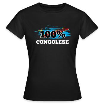 Kongo - Frauen T-Shirt - Schwarz - Vorne - AI Model Female 172 dark (172cm)