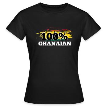 Ghana - T-shirt Femme - noir - Devant - AI Model Female 172 dark (172cm)