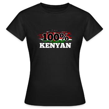 Kenya - T-shirt Femme - noir - Devant - AI Model Female 172 dark (172cm)