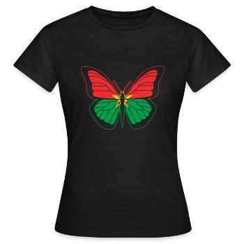 Burkina Faso - T-shirt Femme - noir - Devant - AI Model Female 172 dark (172cm)