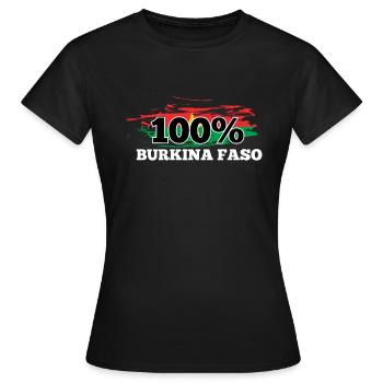 Burkina Faso - T-shirt Femme - noir - Devant - AI Model Female 172 dark (172cm)