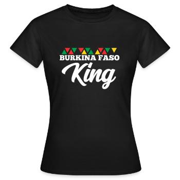 Burkina Faso - T-shirt Femme - noir - Devant - AI Model Female 172 dark (172cm)