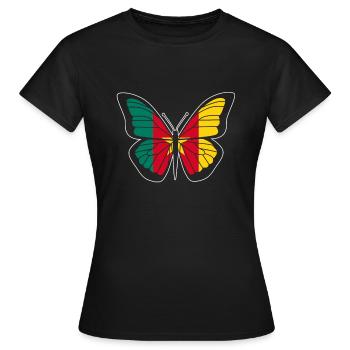 Cameroun - T-shirt Femme - noir - Devant - AI Model Female 172 dark (172cm)