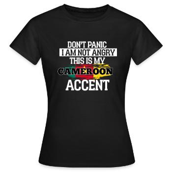 Cameroun - T-shirt Femme - noir - Devant - AI Model Female 172 dark (172cm)