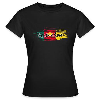 Cameroun - T-shirt Femme - noir - Devant - AI Model Female 172 dark (172cm)
