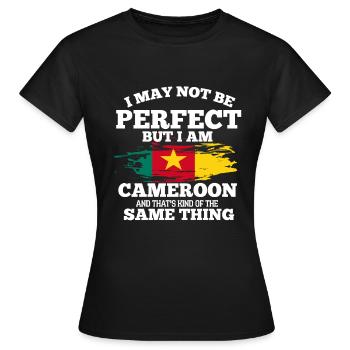 Cameroun - T-shirt Femme - noir - Devant - AI Model Female 172 dark (172cm)