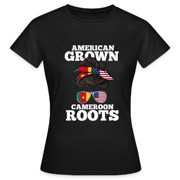 Cameroun - T-shirt Femme - noir - Devant - AI Model Female 172 dark (172cm)