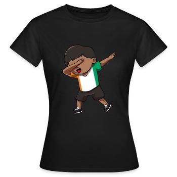 Côte d’Ivoire - T-shirt Femme - noir - Devant - AI Model Female 172 dark (172cm)