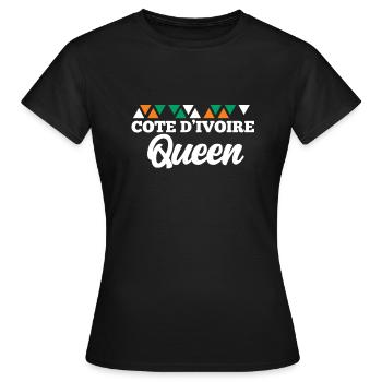 Côte d’Ivoire - T-shirt Femme - noir - Devant - AI Model Female 172 dark (172cm)