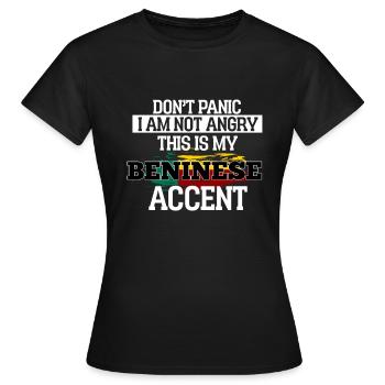 Burkina Faso - T-shirt Femme - noir - Devant - AI Model Female 172 dark (172cm)