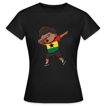 Ghana - T-shirt Femme - noir - Devant - AI Model Female 172 dark (172cm)