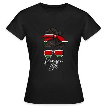 Kenya - T-shirt Femme - noir - Devant - AI Model Female 172 dark (172cm)