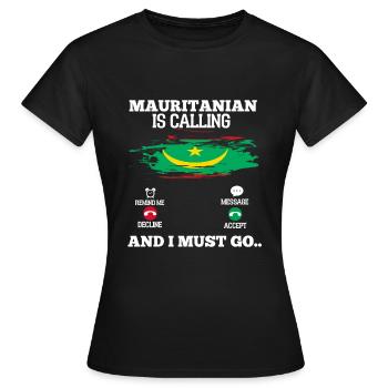Mauritanie - T-shirt Femme - noir - Devant - AI Model Female 172 dark (172cm)