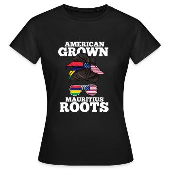 Mauritius - Frauen T-Shirt - Schwarz - Vorne - AI Model Female 172 dark (172cm)