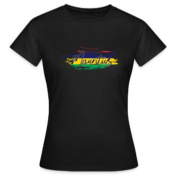 Mauritius - Frauen T-Shirt - Schwarz - Vorne - AI Model Female 172 dark (172cm)