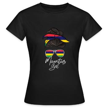 Mauritius - Frauen T-Shirt - Schwarz - Vorne - AI Model Female 172 dark (172cm)