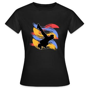 Breakdancing - Frauen T-Shirt - Schwarz - Vorne - AI Model Female 172 dark (172cm)