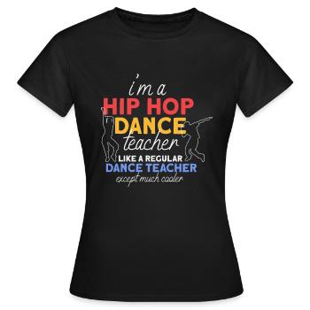 Hip-hop - T-shirt Femme - noir - Devant - AI Model Female 172 dark (172cm)