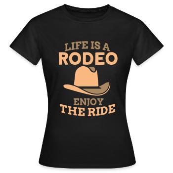 Rodéo - T-shirt Femme - noir - Devant - AI Model Female 172 dark (172cm)