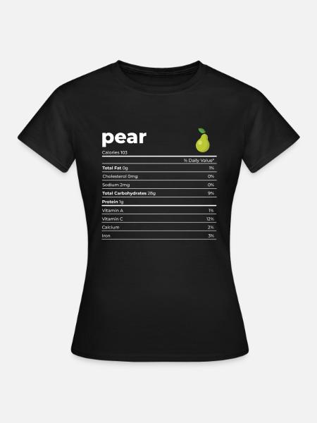 Nutrion Fakten Birne - Frauen T-Shirt - Schwarz