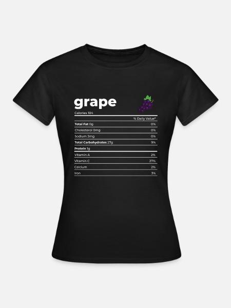 Nutrion Fakten Traube - Frauen T-Shirt - Schwarz