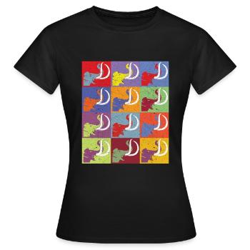 Mammouth - T-shirt Femme - noir - Devant - AI Model Female 172 dark (172cm)