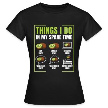 Kiwi - T-shirt Femme - noir - Devant - AI Model Female 172 dark (172cm)