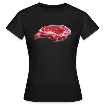 Steak - Women's T-Shirt - black - Front - AI Model Female 172 dark (172cm)