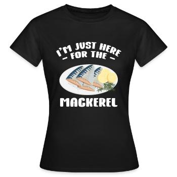 Maquereau Mackrel Pêche en eau salée - T-shirt Femme - noir - Devant - AI Model Female 172 dark (172cm)