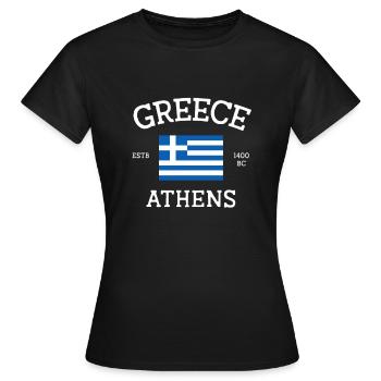 Greece - Women's T-Shirt - black - Front - AI Model Female 172 dark (172cm)