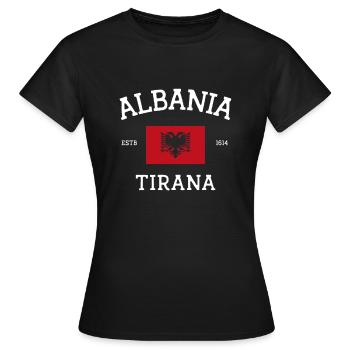 Albanie - T-shirt Femme - noir - Devant - AI Model Female 172 dark (172cm)